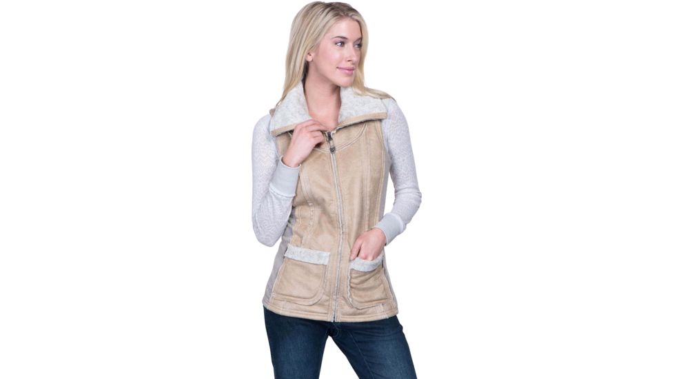 Kuhl Dani Sherpa Vest - Womens, Almond, 2XS, 2088-AL-XS