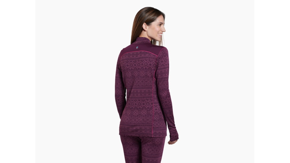 Kuhl Kaskade Zip Neck - Womens, Mulberry, Large, 4264BOX-MUL-L