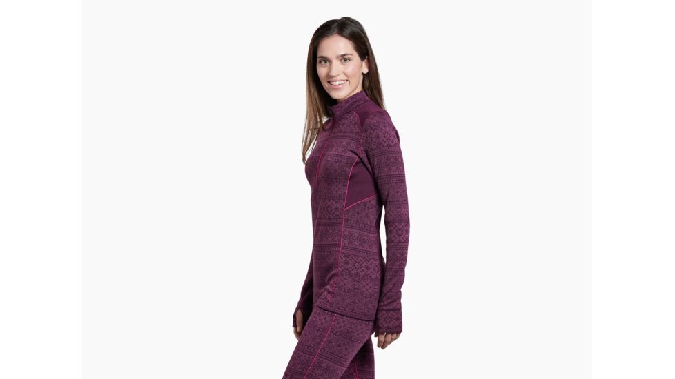 Kuhl Kaskade Zip Neck - Womens, Mulberry, Large, 4264BOX-MUL-L