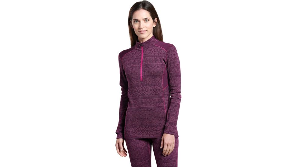 Kuhl Kaskade Zip Neck - Womens, Mulberry, Large, 4264BOX-MUL-L