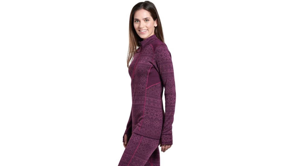 Kuhl Kaskade Zip Neck - Womens, Mulberry, Large, 4264BOX-MUL-L