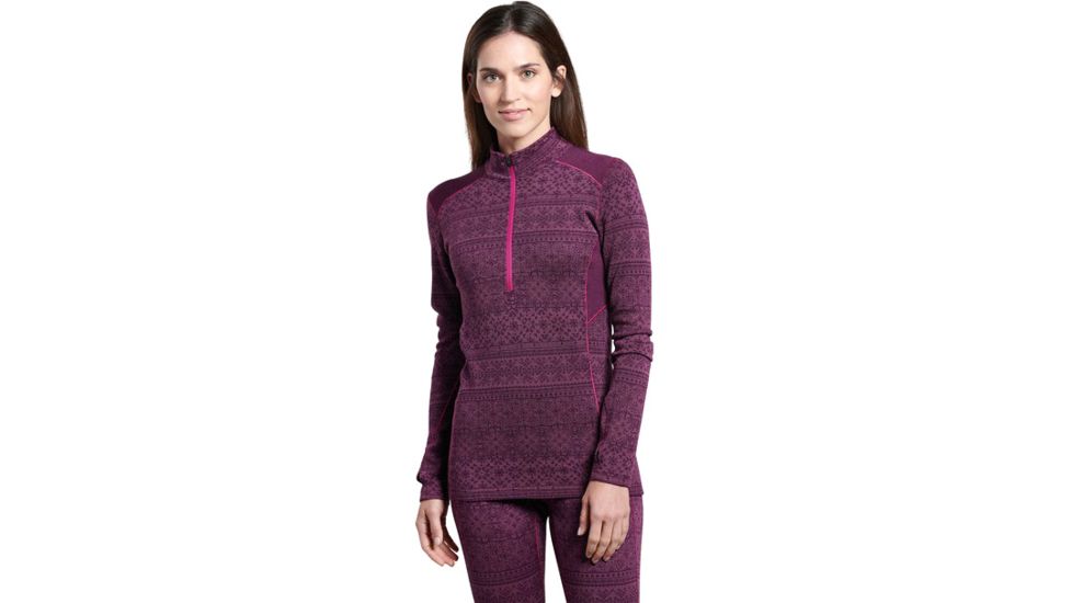 Kuhl Kaskade Zip Neck - Womens, Mulberry, Large, 4264BOX-MUL-L