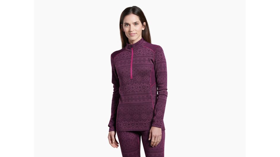 Kuhl Kaskade Zip Neck - Womens, Mulberry, Large, 4264BOX-MUL-L