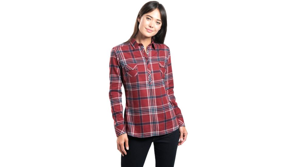 Kuhl Keeva Flannel - Womens, Currant, Medium, 8219-CUR-M