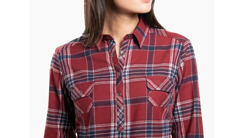 Kuhl Keeva Flannel - Womens, Currant, Medium, 8219-CUR-M