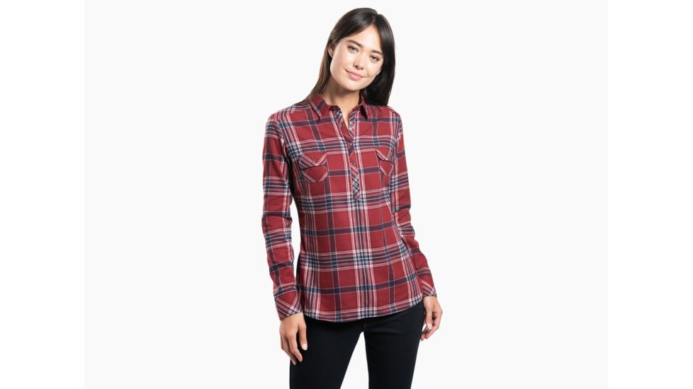Kuhl Keeva Flannel - Womens, Currant, Medium, 8219-CUR-M