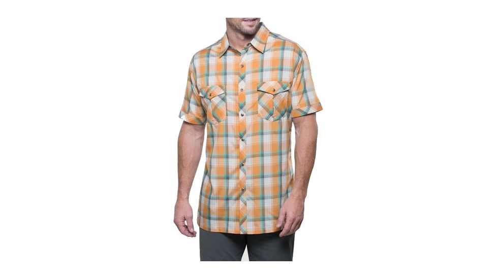 Kuhl Konquer Short Sleeve Shirt - Men's-Sunset Orange-Small