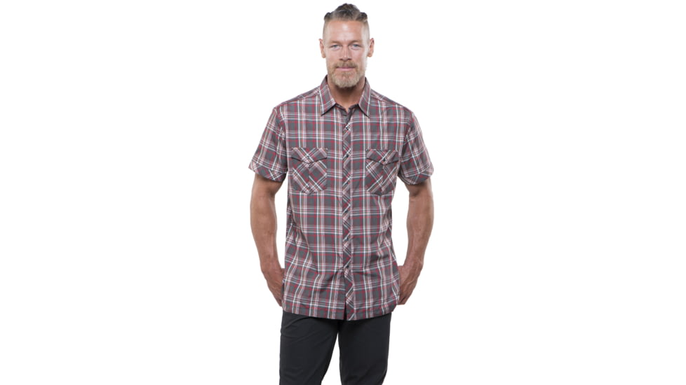 Konquer Short Sleeve Shirt - Mens-Rio Red-Medium