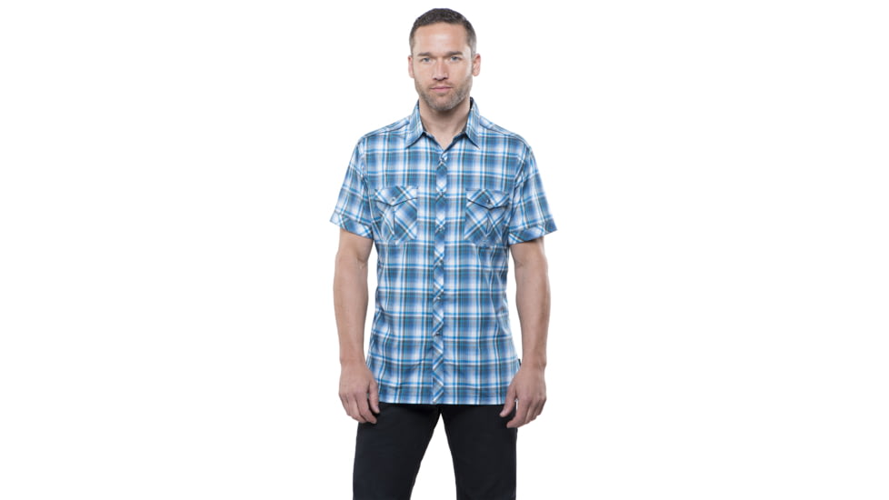Kuhl Konquer Short Sleeve Shirt - Men's-Shadow Blue-Large