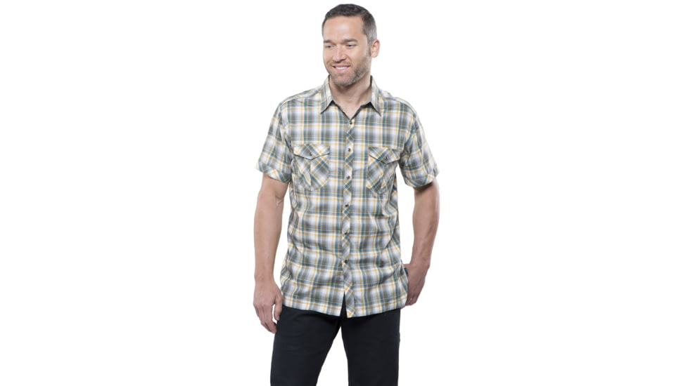 Konquer Short Sleeve Shirt - Mens-Skuba Gold-Small