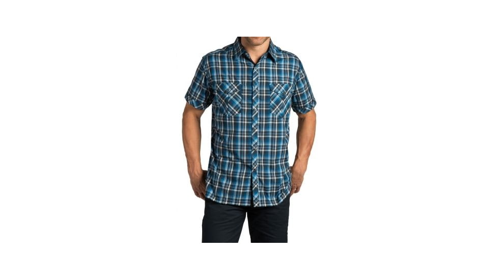Kuhl Konquer Short Sleeve Shirt - Mens-Kosmic Blue-Small