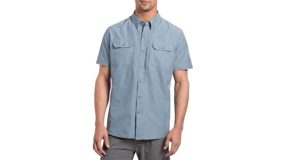 Kuhl Mens Airspeed Short Sleeve, Blue Stone, L, 7194BLUESTONEL