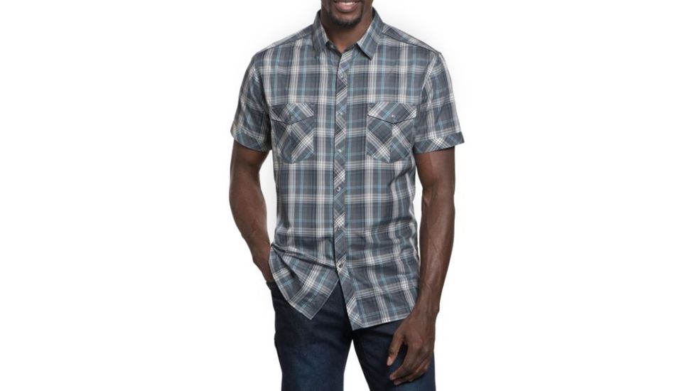 Kuhl Mens Konquer Short Sleeve, Storm, S, 7152STORMS
