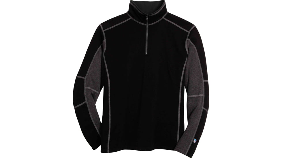 Kuhl Revel 1/4 Zip-Men's-Black/Steel-Xlarge