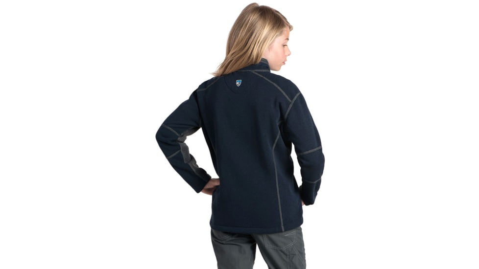 Kuhl Revel 1/4 Zip - Kids, Mutiny Blue/Steel, Large, 3507-MBST-L