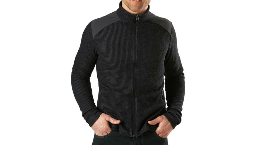 Rival Full ZIp Sweater - Mens-Carbon-Small