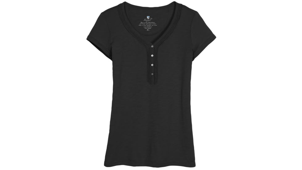 Kuhl Vega Henley Short Sleeve Shirt - Women's-Black-Small