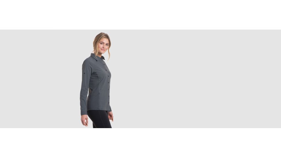 Kuhl Womens Invoke Long Sleeve, Carbon, S, 8368CARBONS