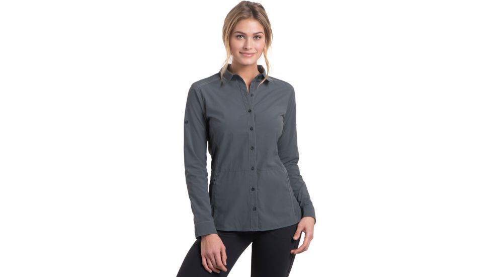Kuhl Womens Invoke Long Sleeve, Carbon, S, 8368CARBONS