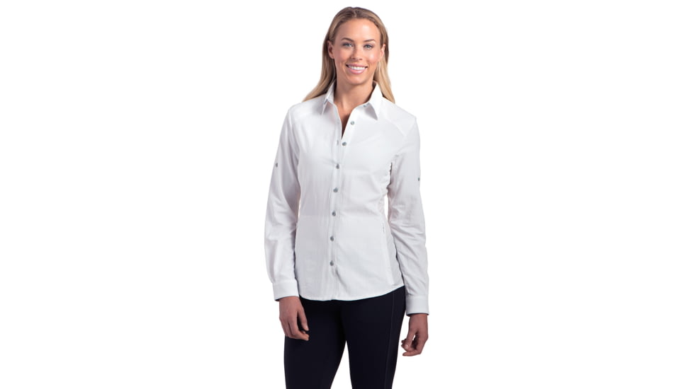 Wunderer Long Sleeve Shirt - Womens-White/Ash-Large