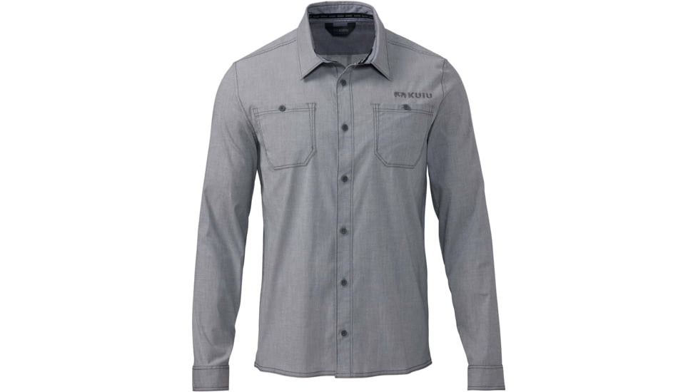 Kuiu Basin Long Sleeves Hunting Shirt - Mens, Heathered Stone, 3XL, 98088-SN-3XL