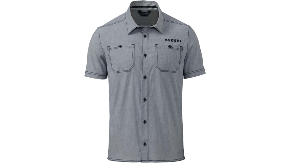 Kuiu Basin Shirt - Mens, Heathered Steel Blue, 3XL, 98089-SB-3XL