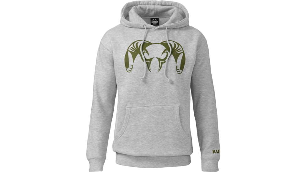 Kuiu Big Ram Hoodies - Mens, Heather Grey, 3XL, 14178-HG-3XL