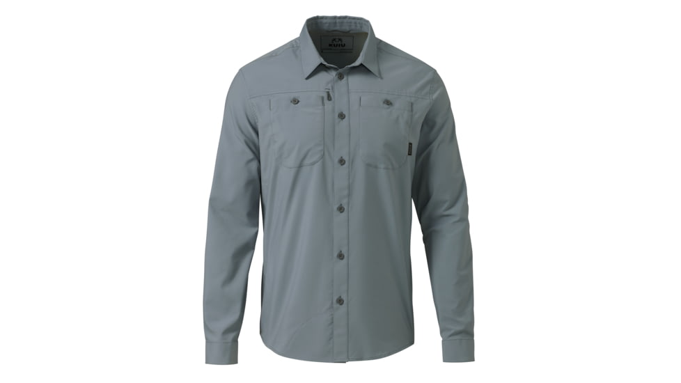 KUIU Borrego Long Sleeves Hunting Shirt in Slate Size 3XL 789C28DF, Slate, 3XL, Polyester, Adult, Male, 8149192016030