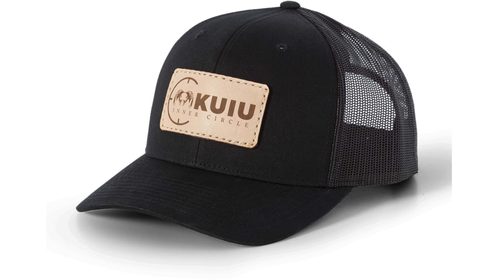 Kuiu Inner Circle Leather Patch Hats, Black, 70031-BL-1