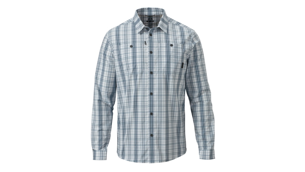 Kuiu KUIU Borrego Long Sleeves Hunting Shirt in Gravel Plaid Size 3XL, Gravel Plaid, 3XL, Polyester, Adult, Male, 8149191786654
