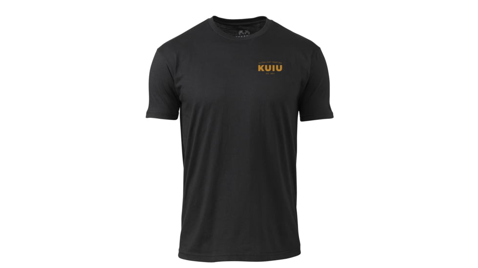 Kuiu KUIU Chest Logo T-Shirt in Black Size 3XL, Black, 3XL, Cotton, Adult, Male, 7990372237470