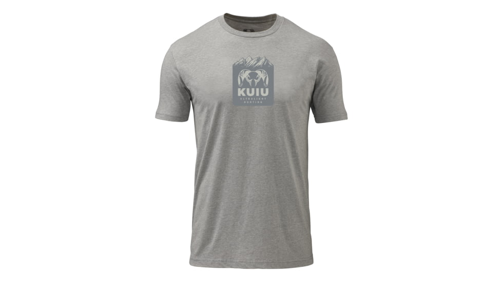 Kuiu KUIU Mountain Logo T-Shirt in Heather Grey Size 3XL, Heather Grey, 3XL, Cotton, Adult, Male, 8193579483294
