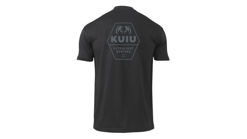 Kuiu KUIU Ultralight Hunting Back Logo T-Shirt in Black Size 3XL, Black, 3XL, Cotton, Adult, Male, 8193573716126