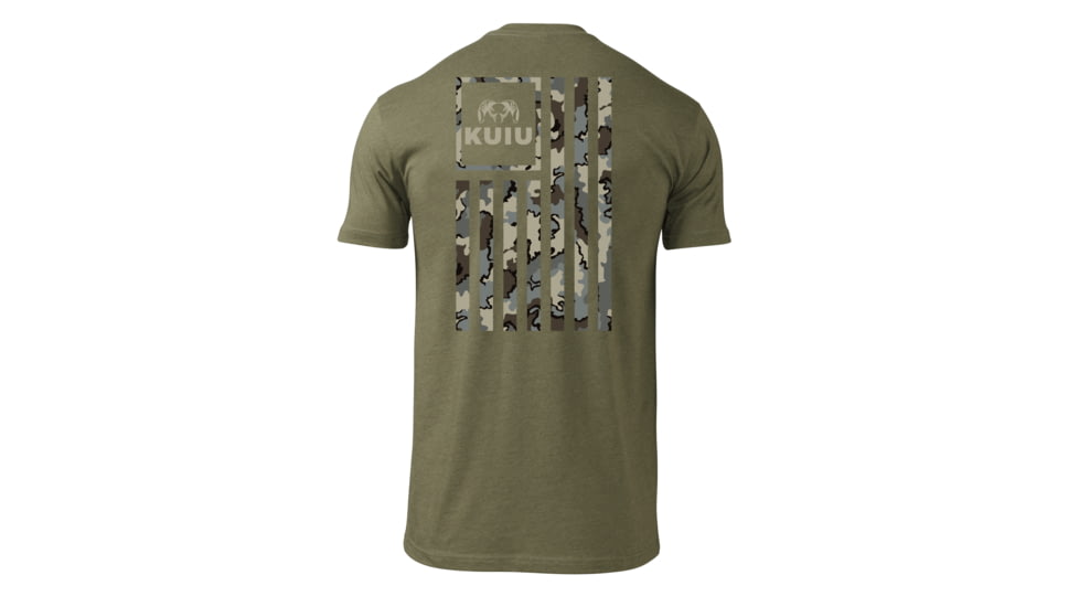 Kuiu KUIU Vertical Vias Flag T-Shirt in Military Green Size 3XL, Military Green, 3XL, Cotton, Adult, Male, 7625190899870