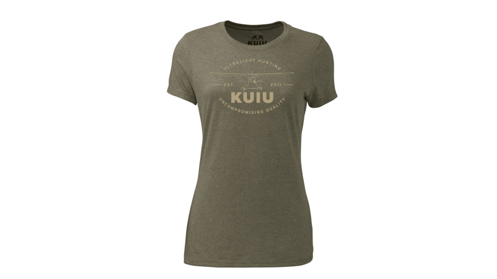 Kuiu KUIU Womens Aviation T-Shirt in Military Green Size 2XL, Military Green, 2XL, Cotton, Adult, Female, 7974545555614