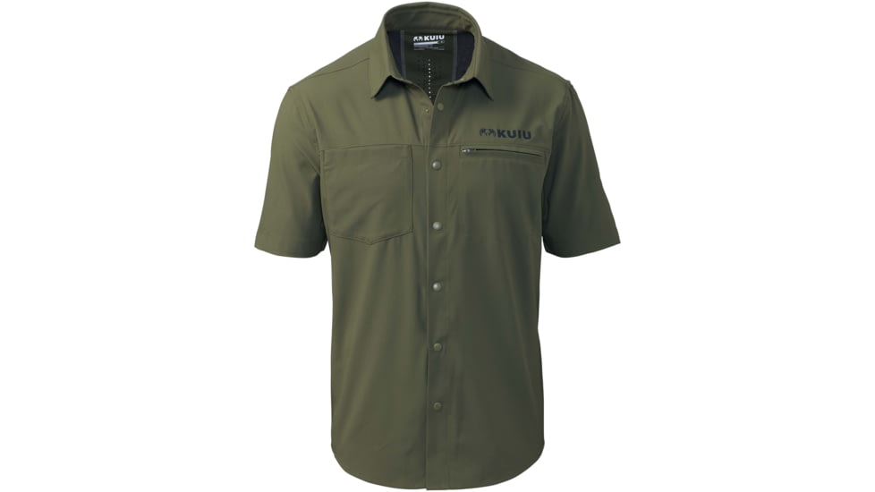 Kuiu Mesa Vented Short Sleeves Snap Shirt - Mens, Olive, 3XL, 23001-OL-3XL