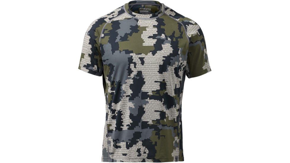Kuiu Peloton 118 Short Sleeves Crew Hunting Shirt - Mens, Verde, 3XL, 20046-V2-3XL