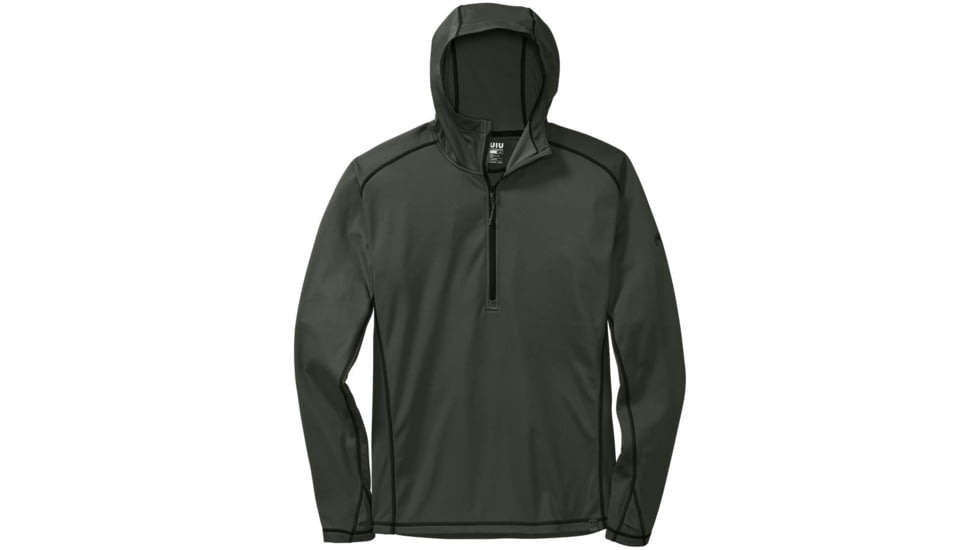 Kuiu Peloton 97 Fleece Zip-T Hoodie - Mens, Gunmetal, XL, 20031-GM-XL