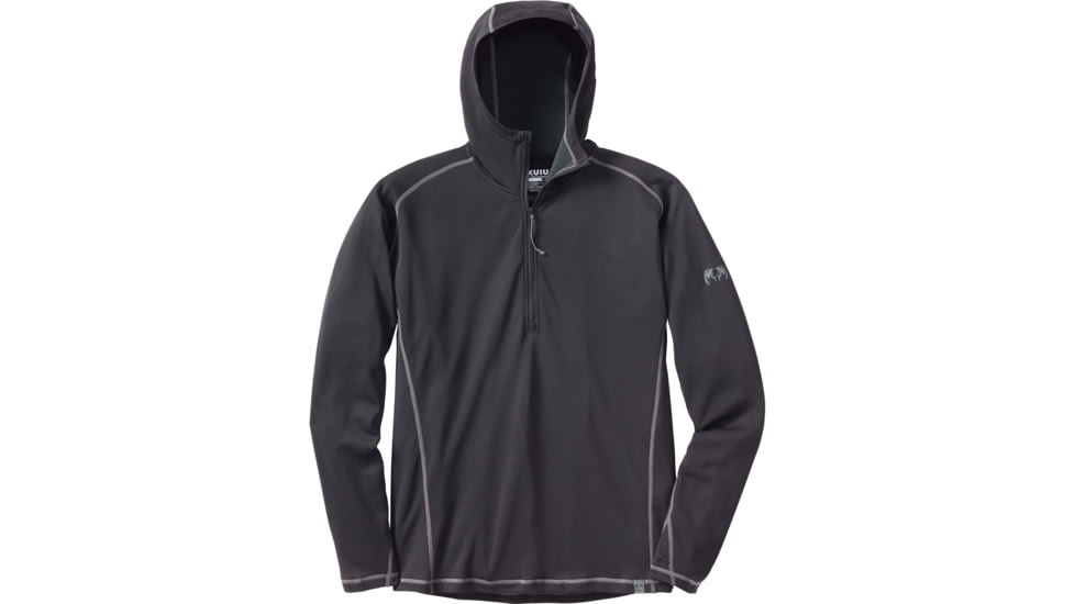 Kuiu Peloton 97 Fleece Zip-T Hunting Hoodies - Mens, Black, 3XL, 20031-BL-3XL