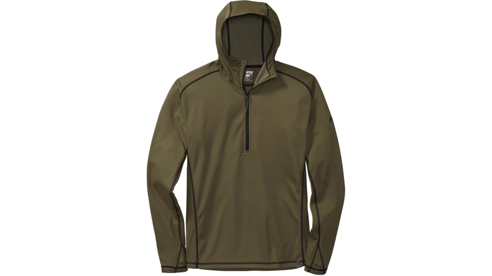 Kuiu Peloton 97 Fleece Zip-T Hunting Hoodies - Mens, Olive, 3XL, 20031-OL-3XL