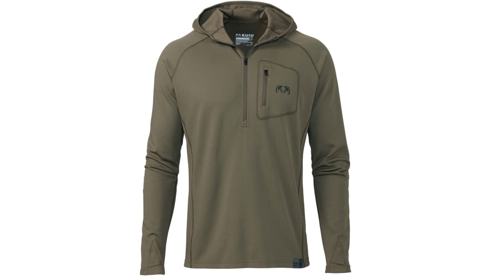 Kuiu Pro 200 Zip-T Hunting Hoodies - Mens, Ash, Small, 22004-AS-S
