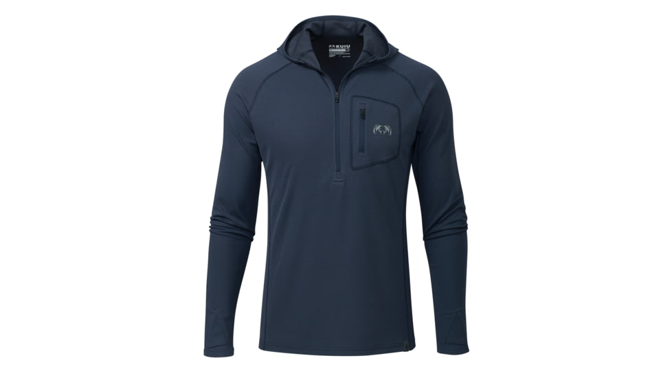 KUIU PRO Merino 200 Zip-T Hunting Hoodie in Steel Blue Size 3XL DFCA1F9A, Steel Blue, 3XL, Merino, Adult, Male, 8213467201694