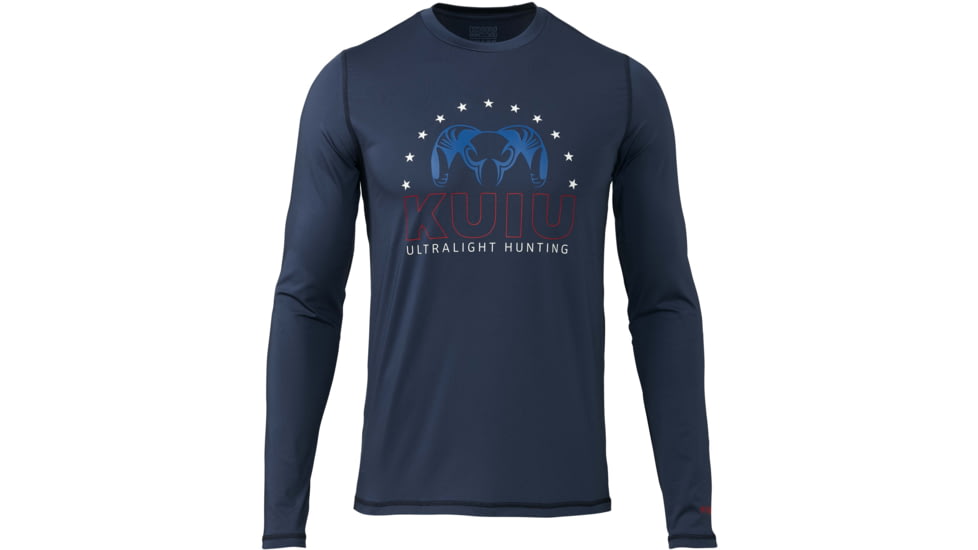 Kuiu Ram Star AP Tech Long Sleeves T-Shirt - Mens, Steel Blue, 3XL, 98128-SB-3XL