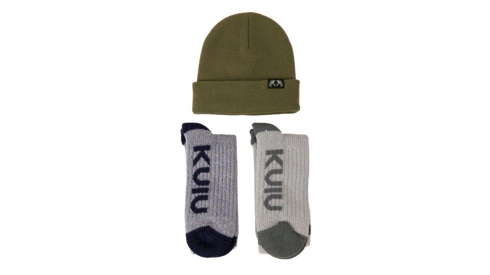 KUIU Stay Warm Logo Gift Set in Navy 69A72D89, Navy, Merino, Adult, Unisex, 8094251974814