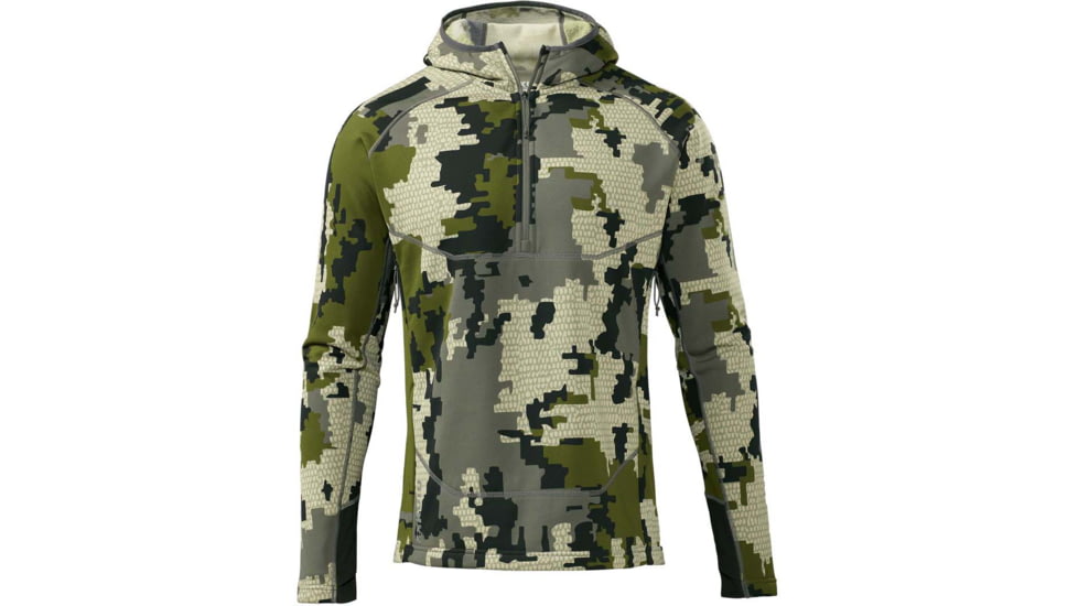 Kuiu StrongFleece Hybrid 260 Zip-T Hoodie - Mens, Camo, XXL, 40029-V2-XXL