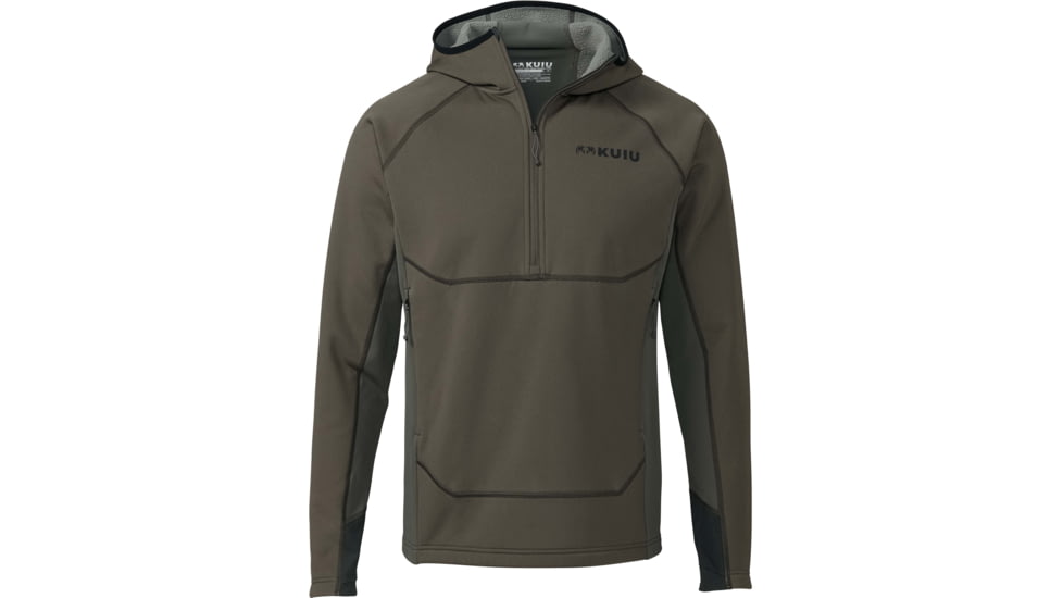 Kuiu StrongFleece Hybrid 260 Zip-T Hunting Hoodies - Mens, Ash, 3XL, 40029-AS-3XL