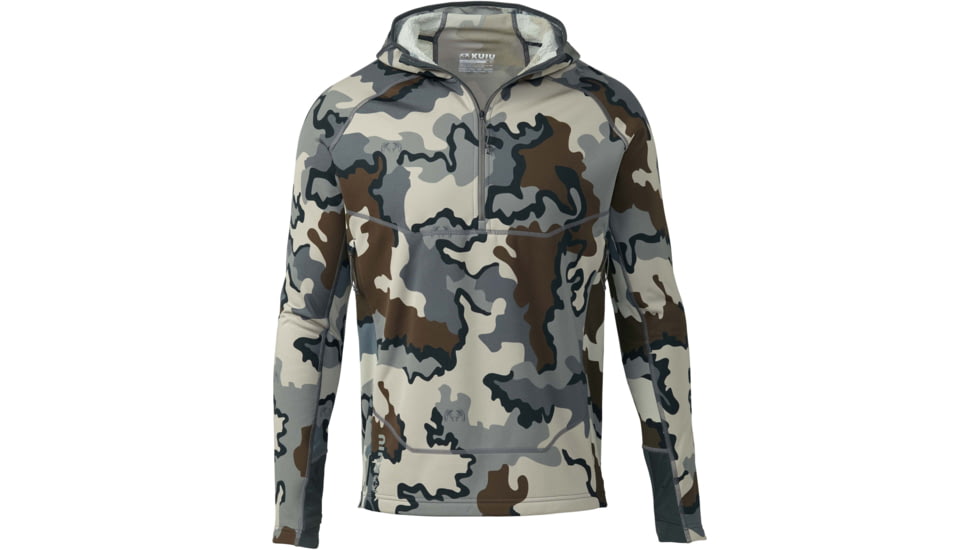 Kuiu StrongFleece Hybrid 260 Zip-T Hunting Hoodies - Mens, Vias, Small, 40029-VC-S