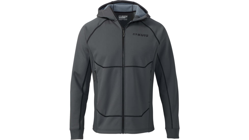 Kuiu Strongfleece Hybrid 280 Full Zip Hunting Hoodies - Mens, Gunmetal, Small, 40034-GM-S