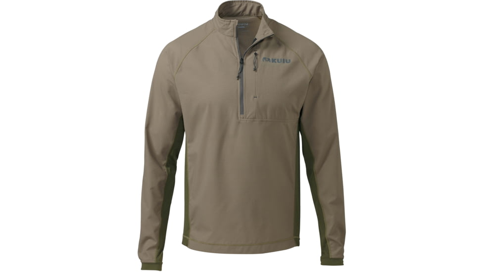 Kuiu ULTRA Tiburon Hybrid Zip Hunting Shirt - Mens, Khaki, Small, 21007-KH-S