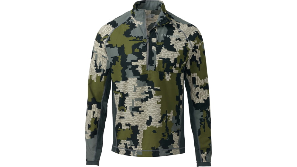 Kuiu ULTRA Tiburon Hybrid Zip Hunting Shirt - Mens, Verde, Small, 21007-V2-S
